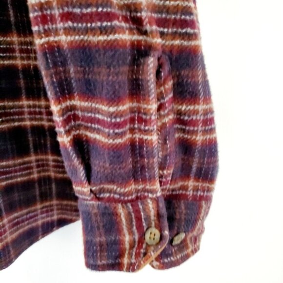 ST. John's Bay XXL Red Plaid Button-up Cotton Long Sleeve Work Shacket - Picture 6 of 11